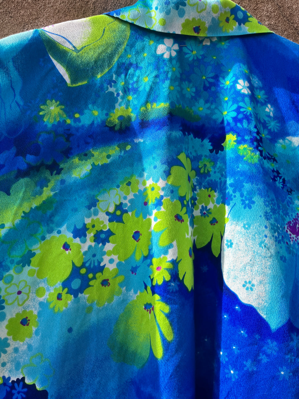 Vintage Two Potato Hawaiian barkcloth cape