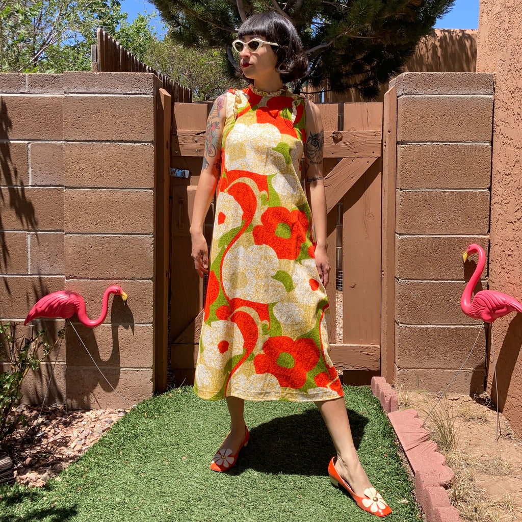 1960s Hawaiian maxi dress by Liberty House