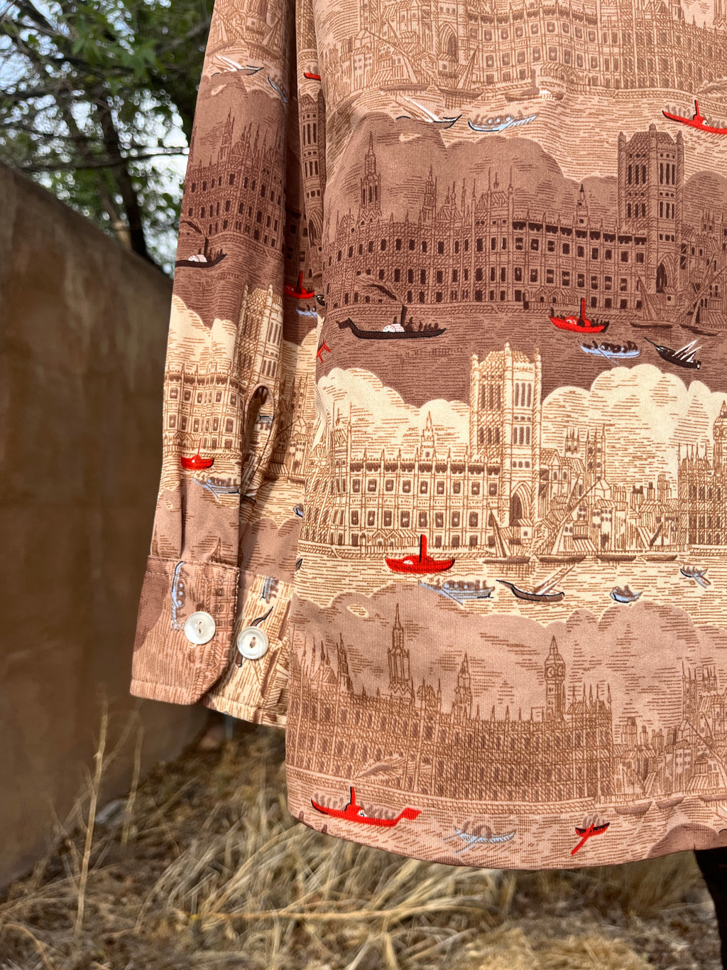 Vintage Novelty print shirt by Mr. Blackwell