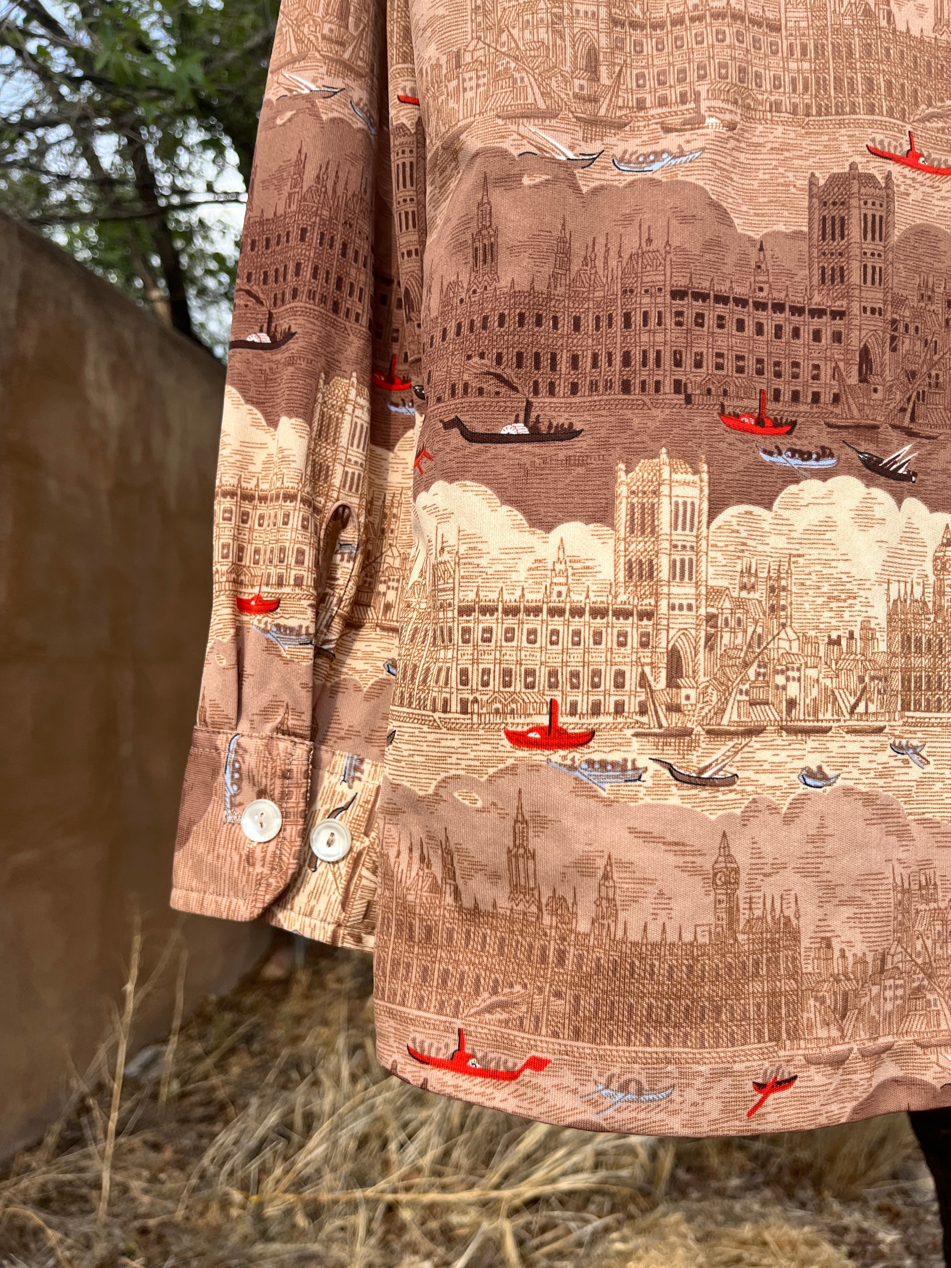 Vintage Novelty print shirt by Mr. Blackwell