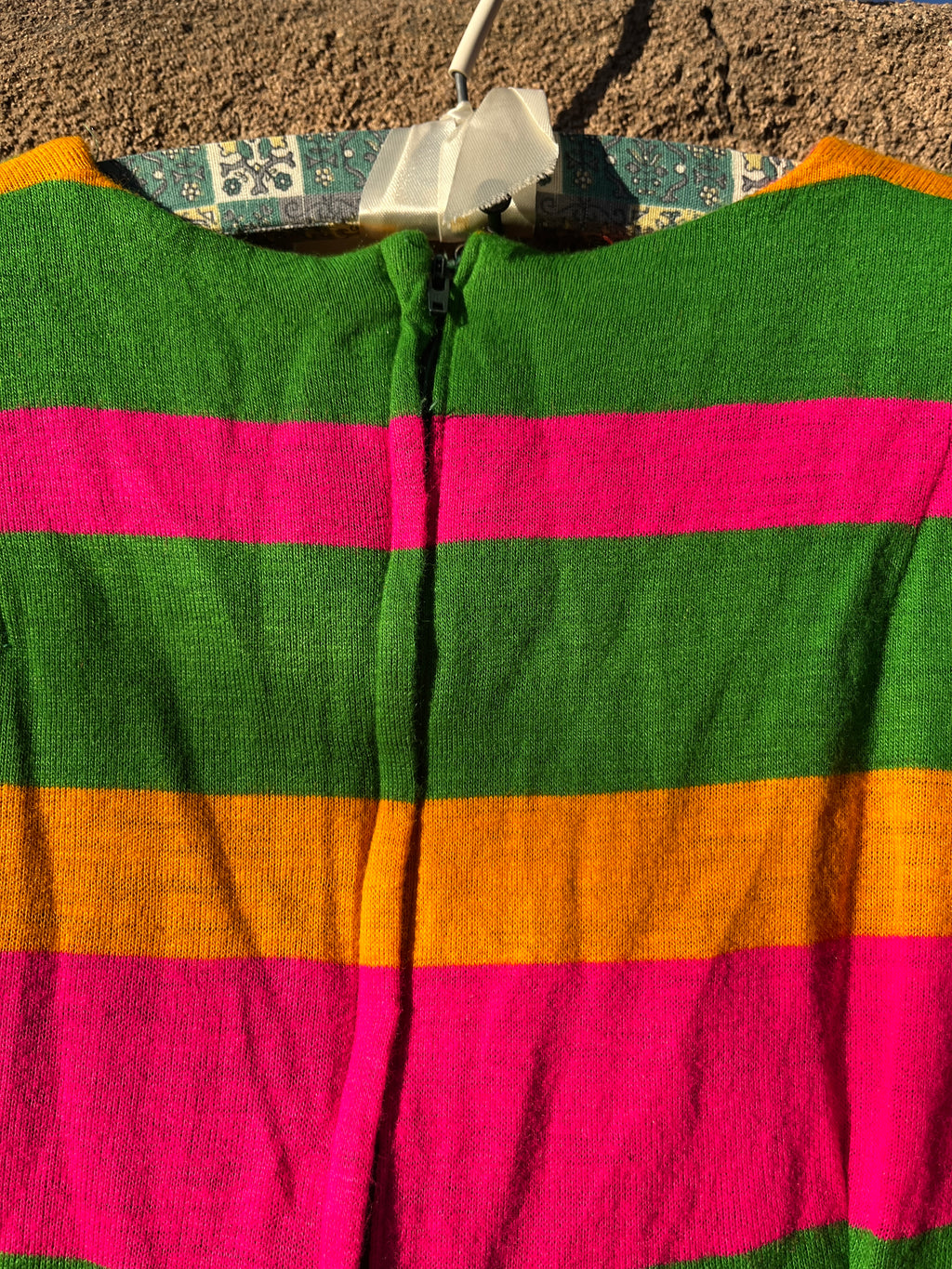 Vintage Fruit Striped 1960s mod dress