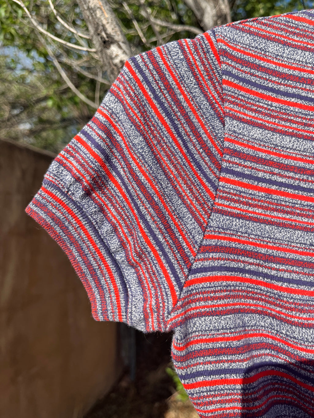 Vintage striped mock neck minidress by Knitique