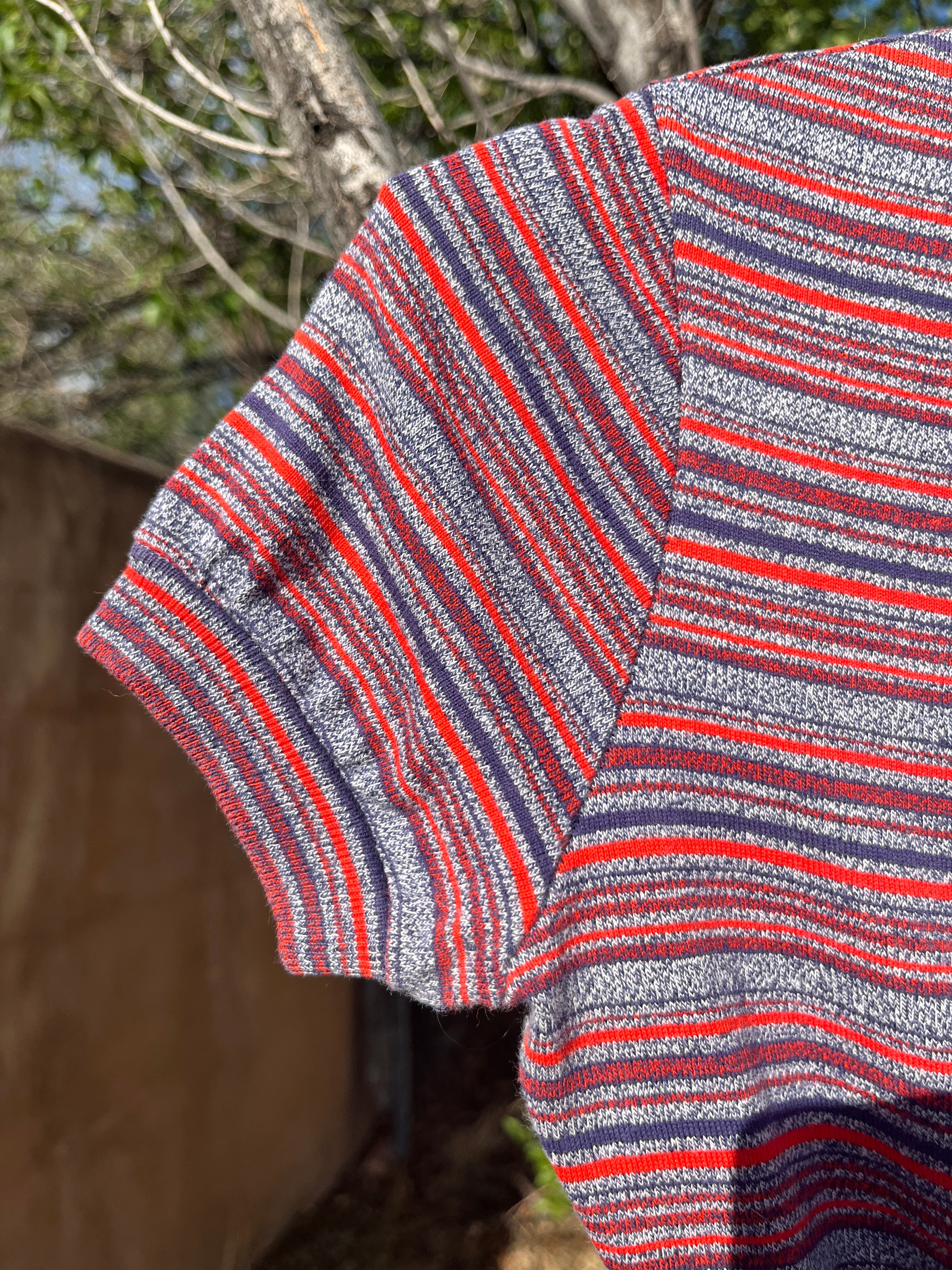 Vintage striped mock neck minidress by Knitique