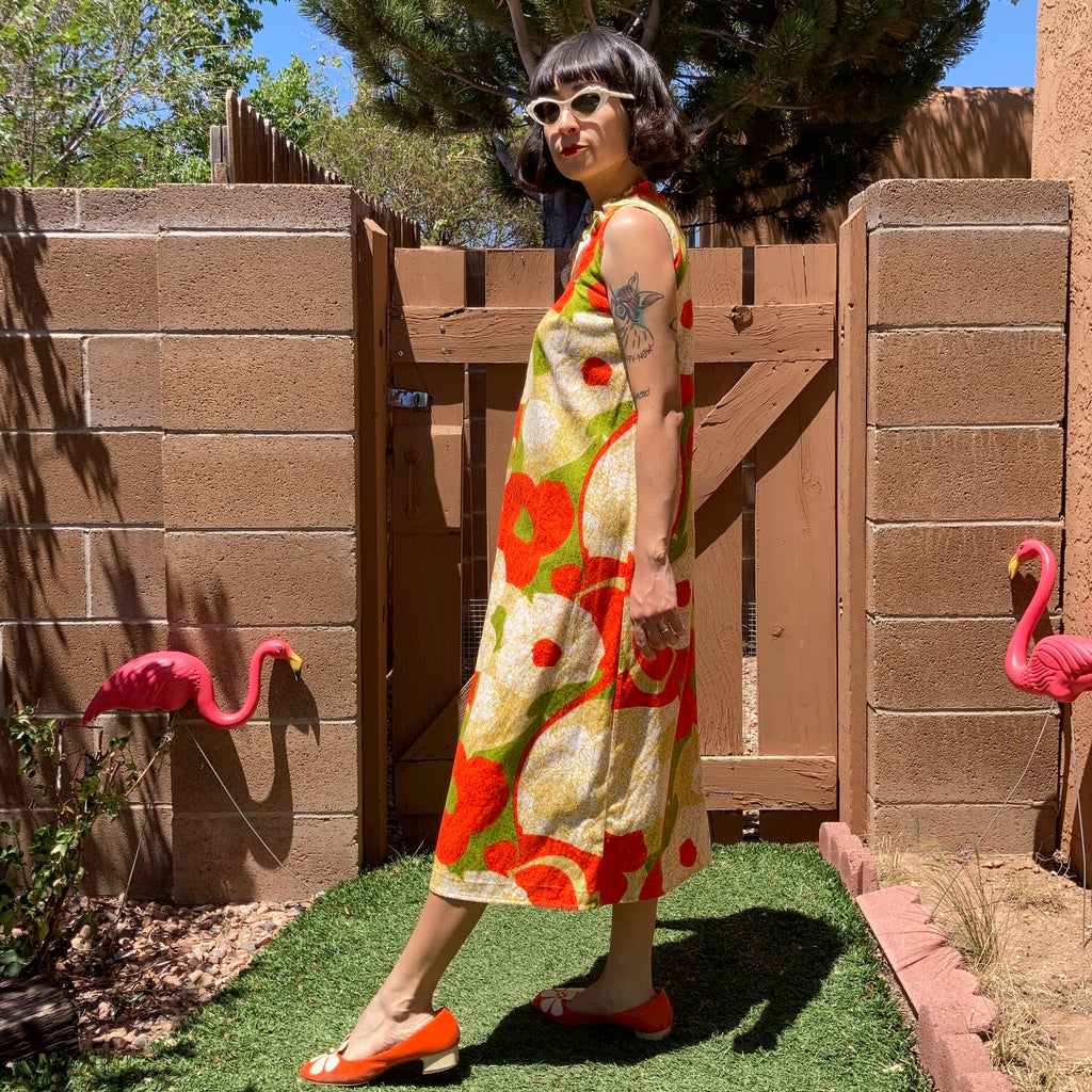 1960s Hawaiian maxi dress by Liberty House