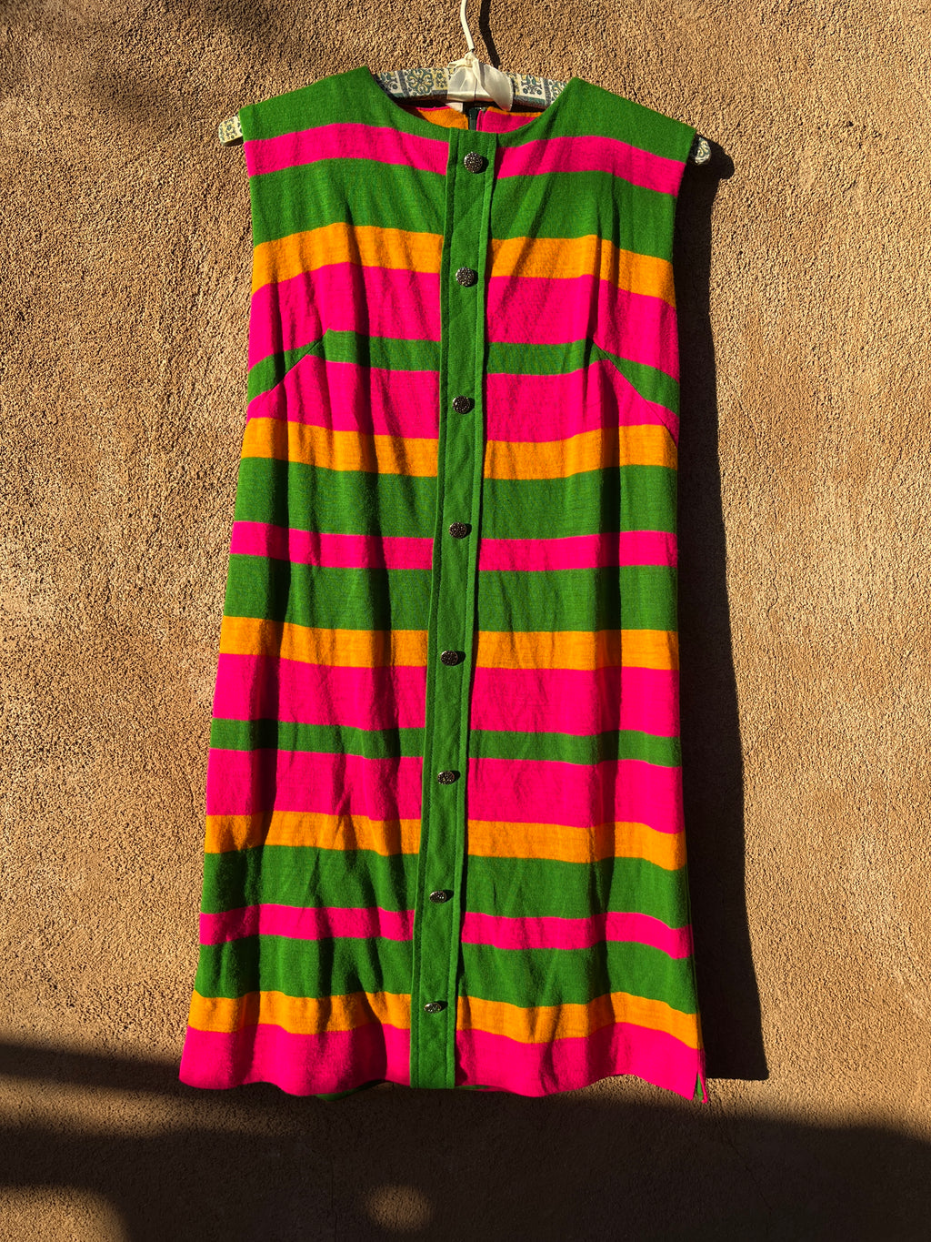 Vintage Fruit Striped 1960s mod dress