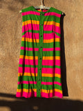 Vintage Fruit Striped 1960s mod dress