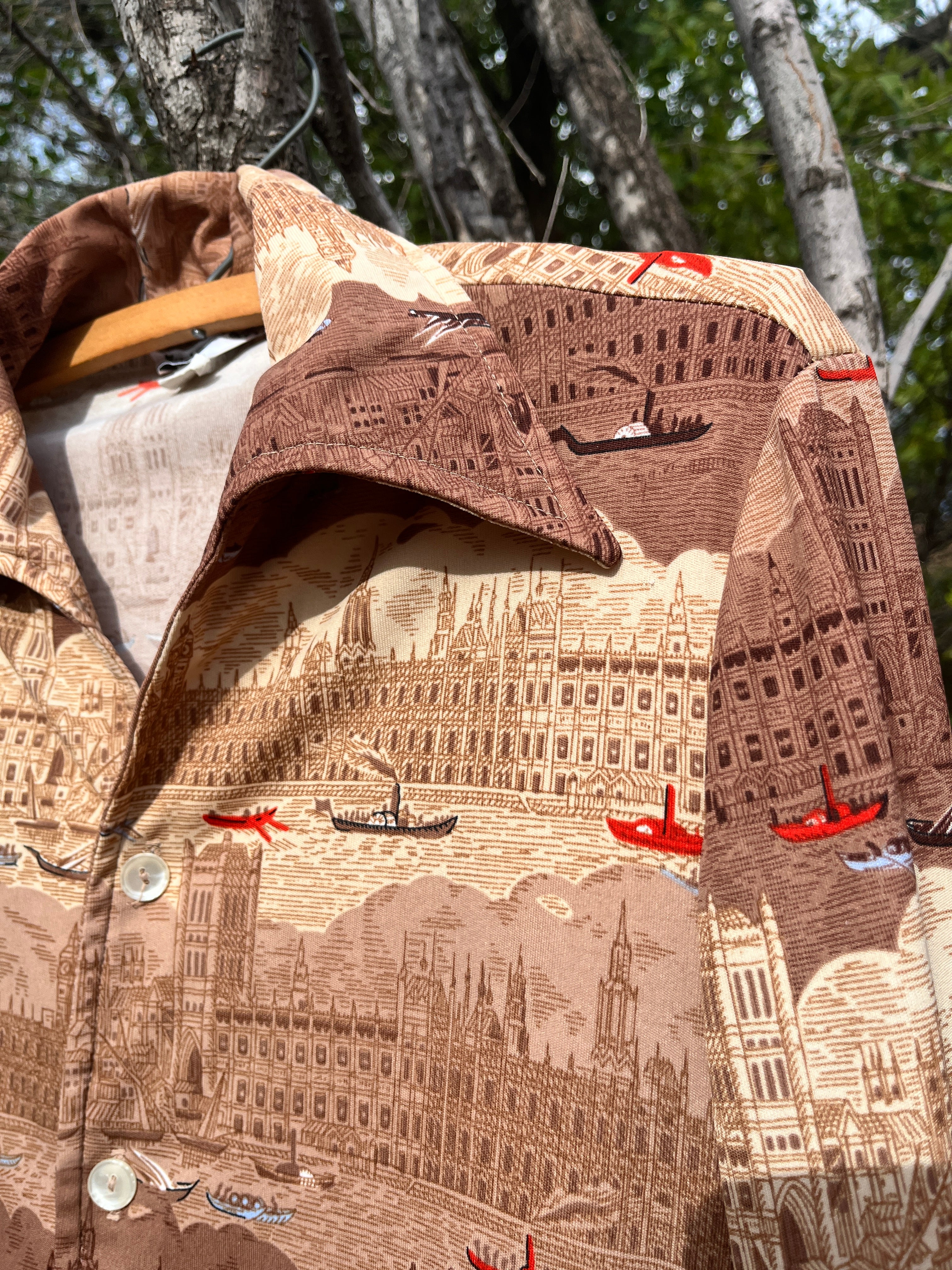 Vintage Novelty print shirt by Mr. Blackwell