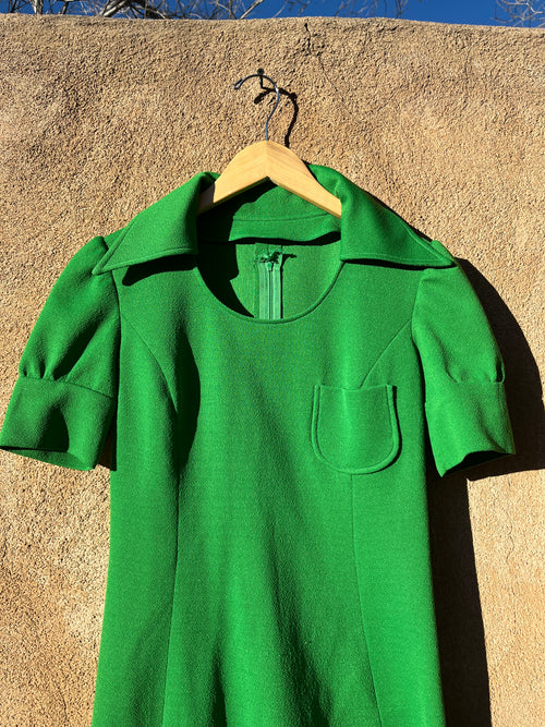 Vintage Grass Green mini dress