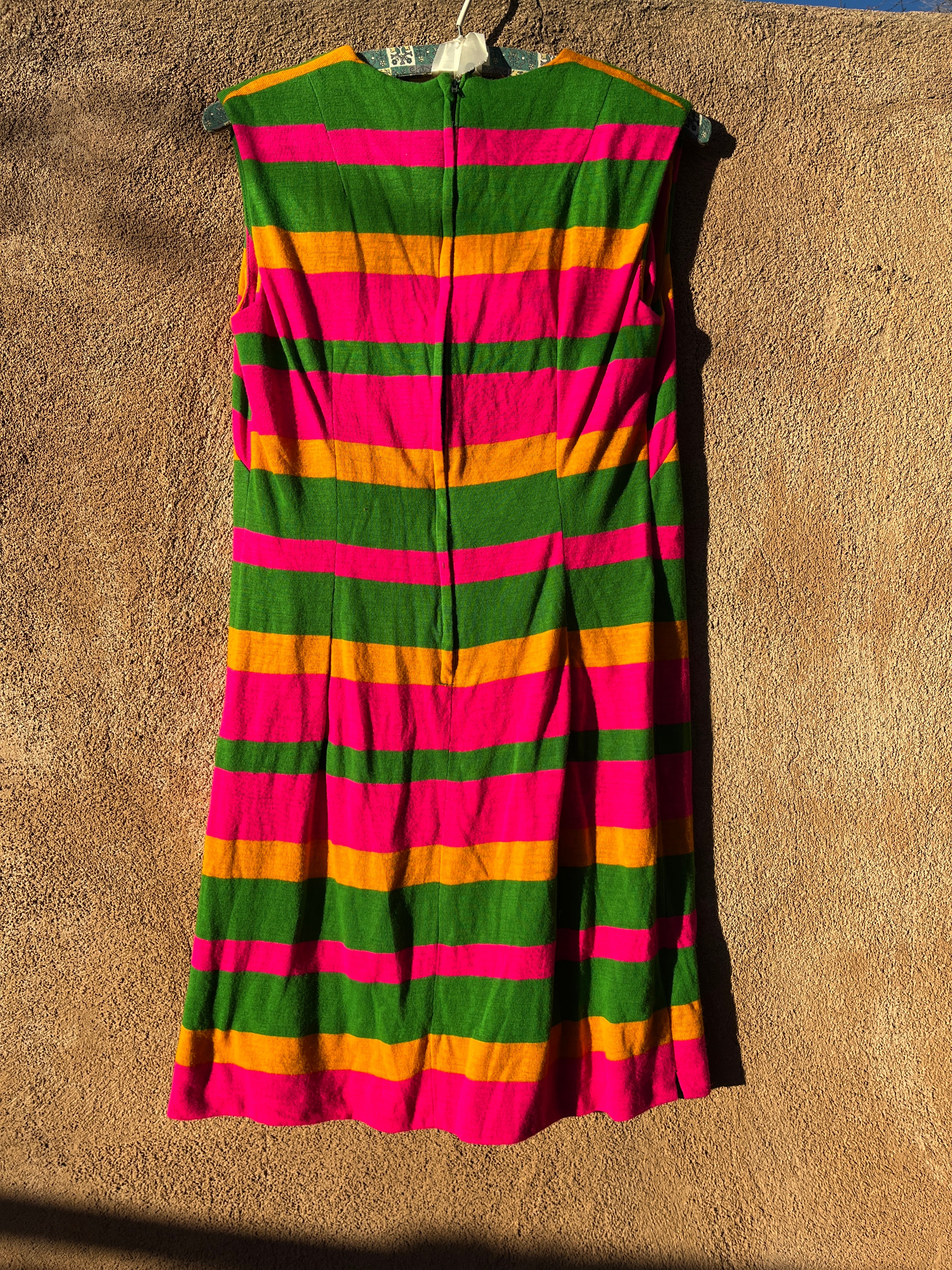 Vintage Fruit Striped 1960s mod dress