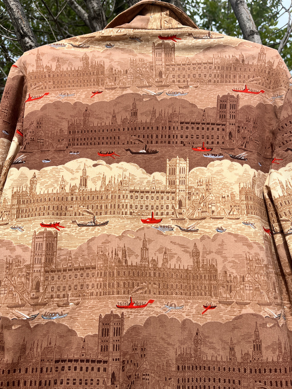Vintage Novelty print shirt by Mr. Blackwell