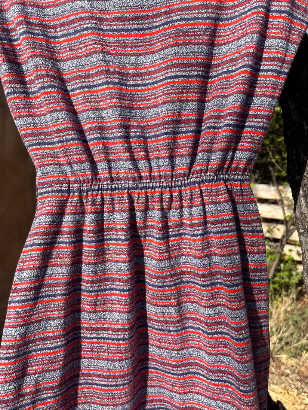 Vintage striped mock neck minidress by Knitique